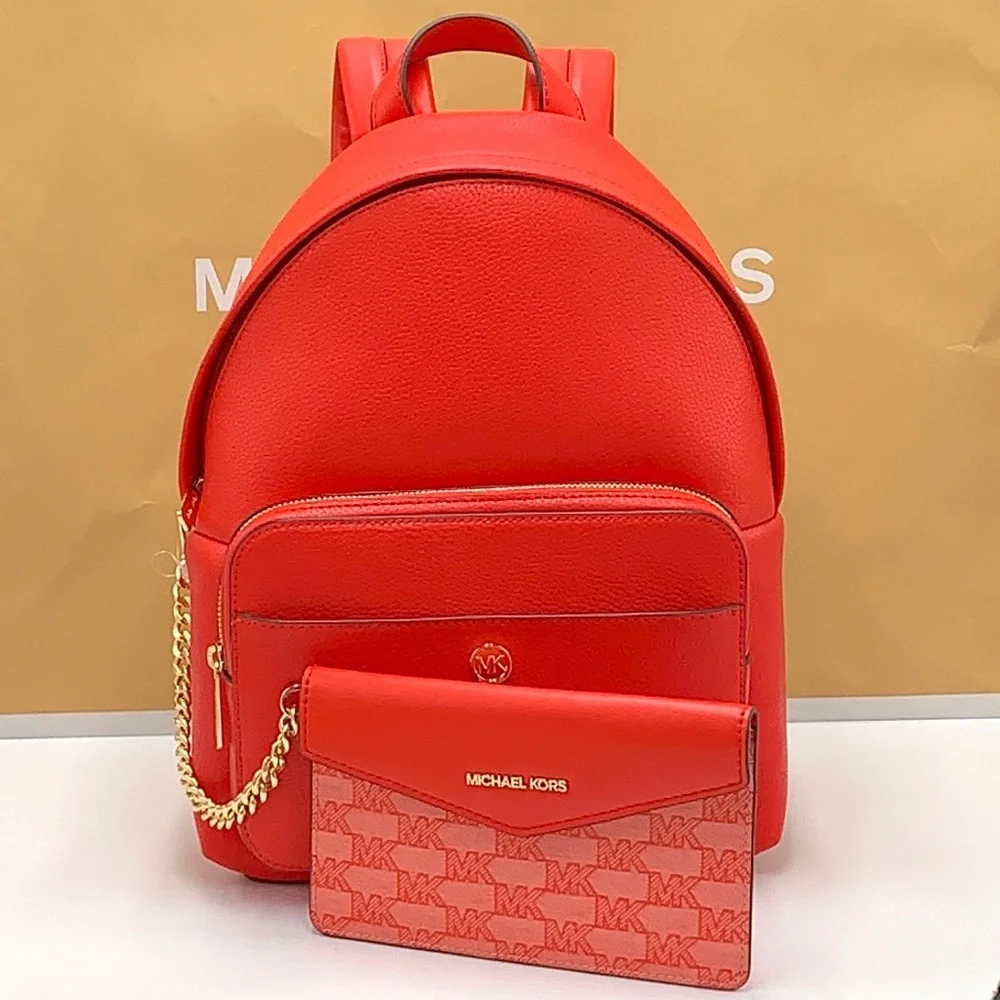 MICHAEL KORS DARK SANGRIA Maisie Medium Pebbled Leather 2-in-1 Backpack